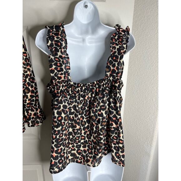 Who What Wear Women's Animal Print Tank/Skirt Set Outfit Black NEW ~ Size M/L - Picture 8 of 12